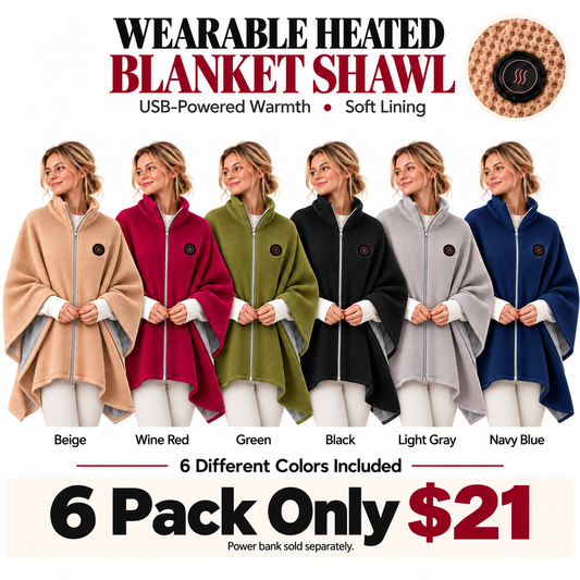 Cozy Heated Wearable Blanket Wrap for Women | Ultra-Soft Fleece Winter Cover